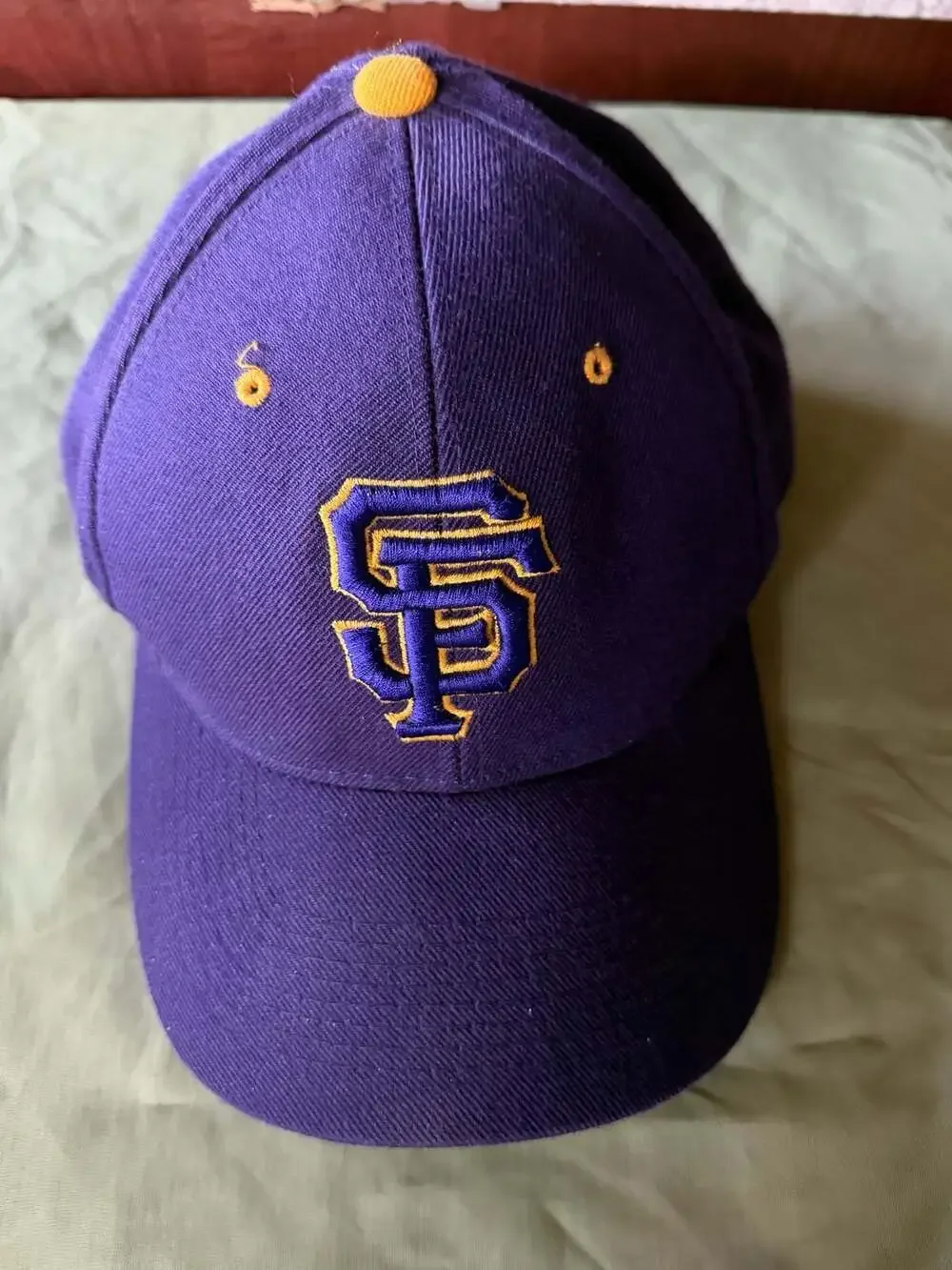 Vtg SF State University Gators Zephyr The Hat Purple Gold Fitted BB Hat 7 3/8